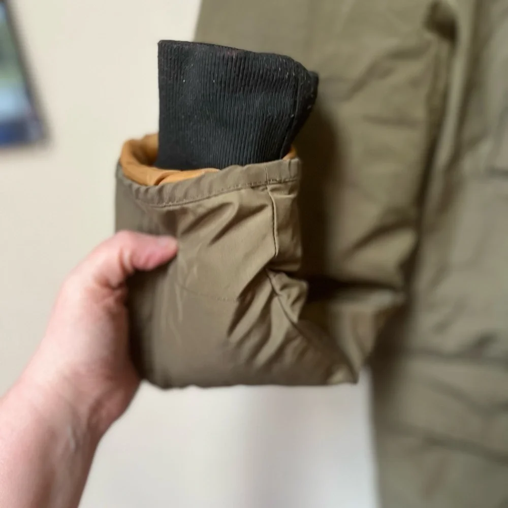 Aeropostale XS Olive Parka Gorpcore Granola Faux Fur Utility Jacket